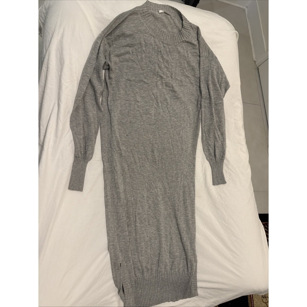 Women's Medium NEU Nomads 30% Cashmere 70% Cotton, Long Dress Gray